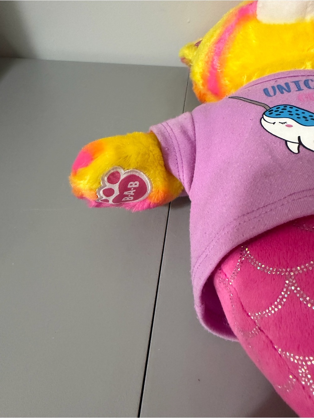 Build-A-Bear Enchanted Mer-Cat Plush Bear Narwhal Shirt 2021 - Picture 7 of 13